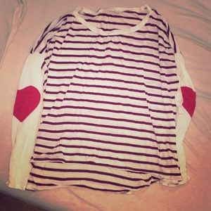 Long sleeve striped top